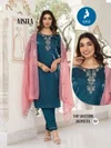 Aisha By Kaya Satin Silk Wholesale Kurti With Bottom Dupatta Suppliers In Mumbai
